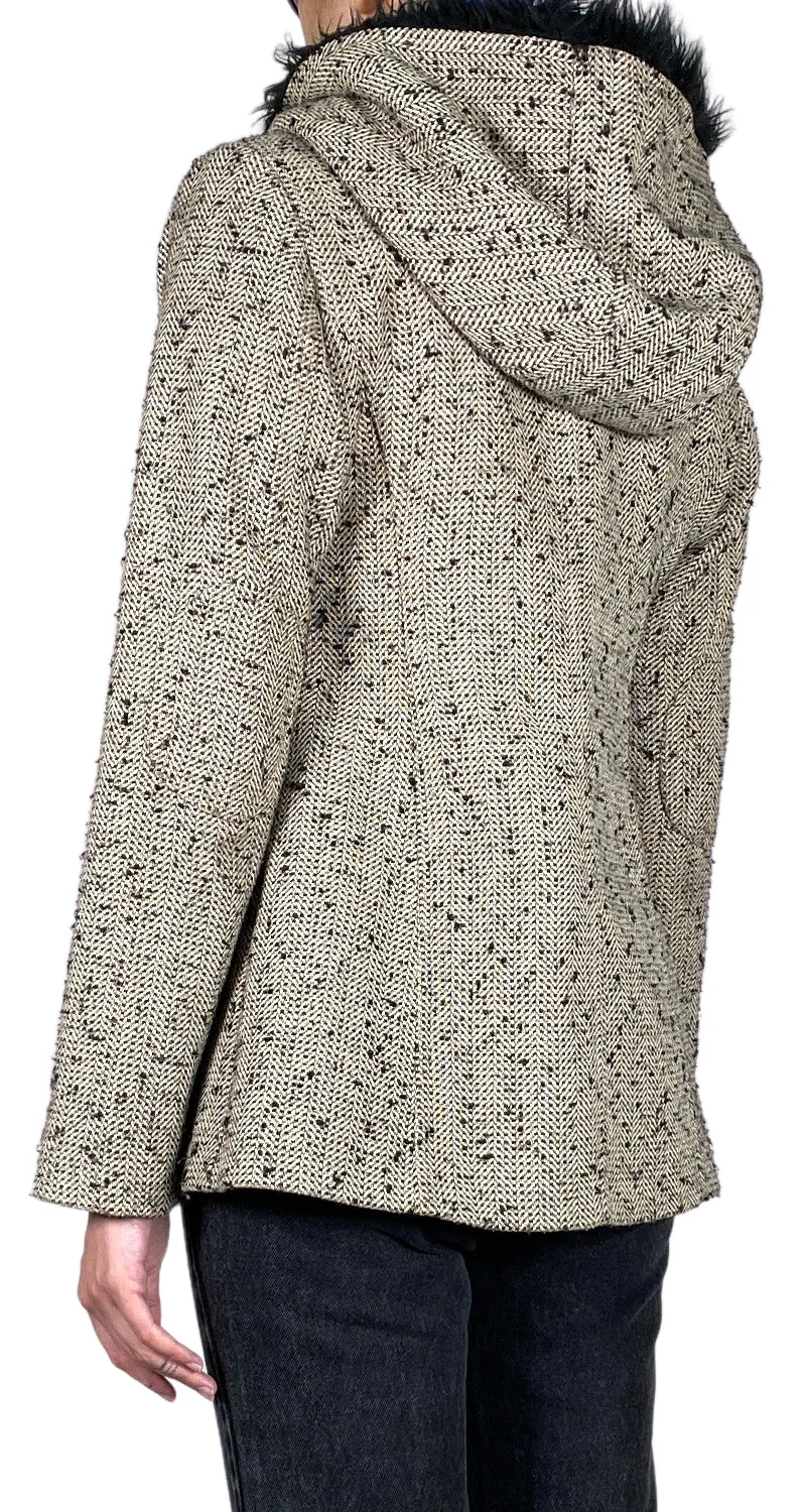 ANTHROPOLOGIE Abrigo Tweed Café