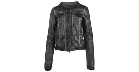 Autre Marque Chaqueta de cuero brillante Giorgio Brato Negro 