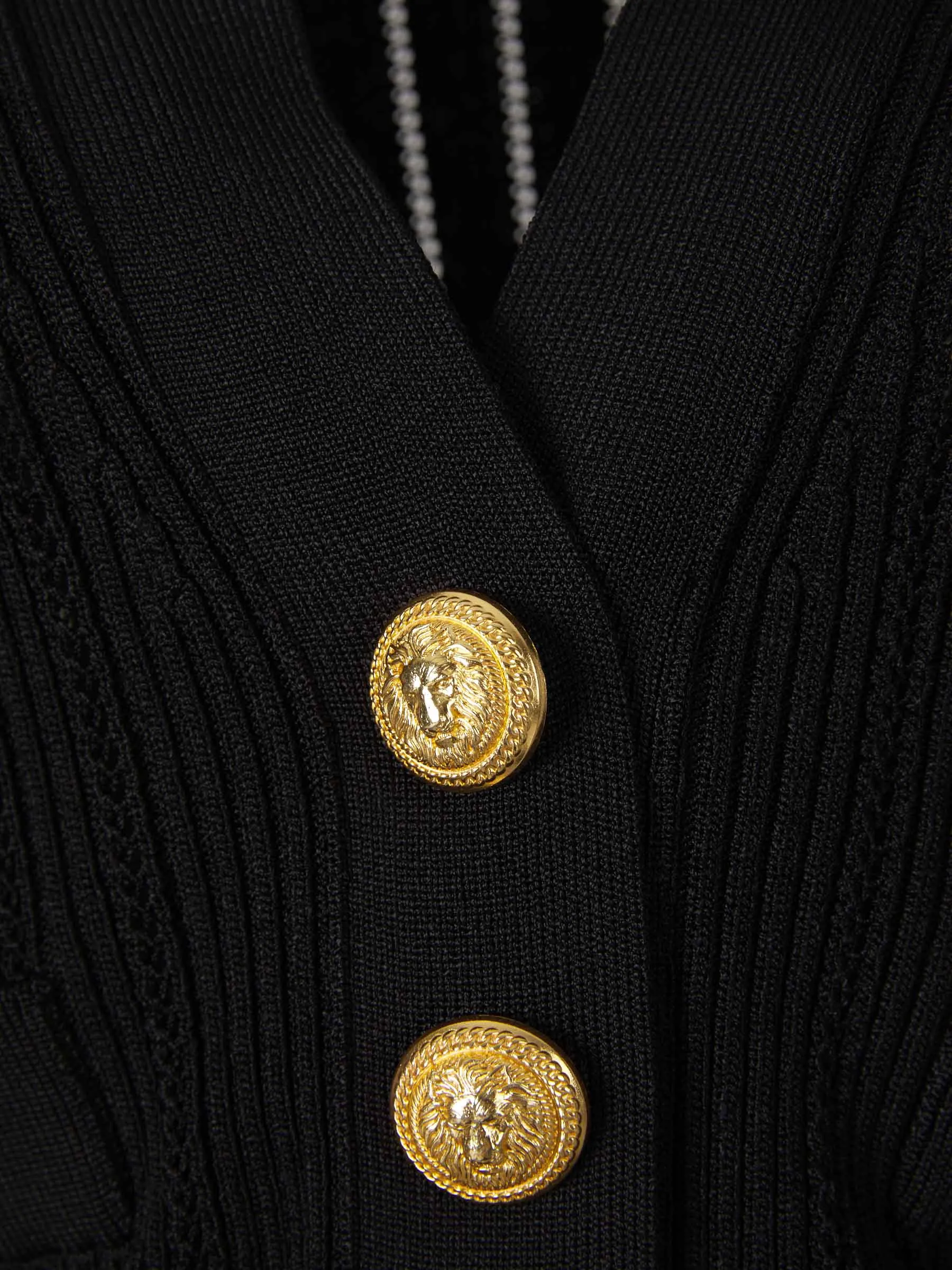 Balmain Cárdigan Punto Cropped