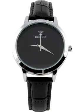 Bellos Reloj de cuarzo con correa de piel ecológica