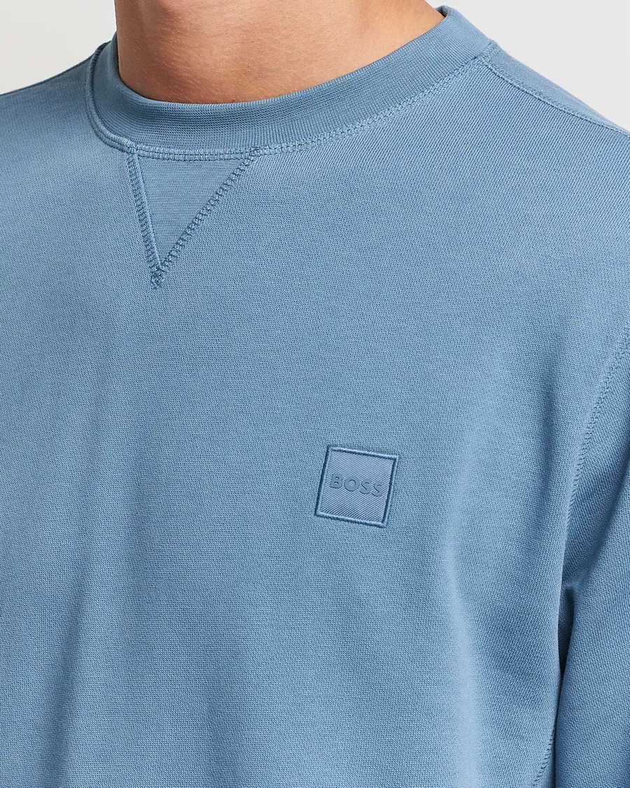 BOSS ORANGE Westart Logo Sweatshirt Open Blue