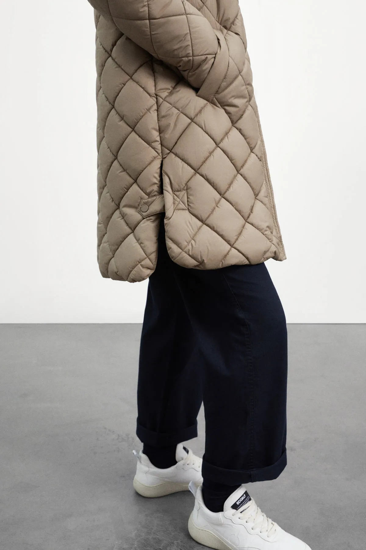 BROWN MONTGO COAT WITH SCARF