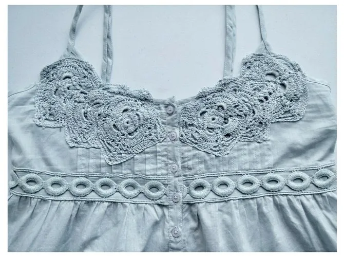 By Malene Birger Camisola con encaje Azul claro 