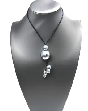 COLLARES MUJER PLATA CORTOS CON AVALORIOS DE BOLAS