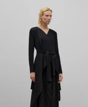 Crinkle asymmetrical jacket woman