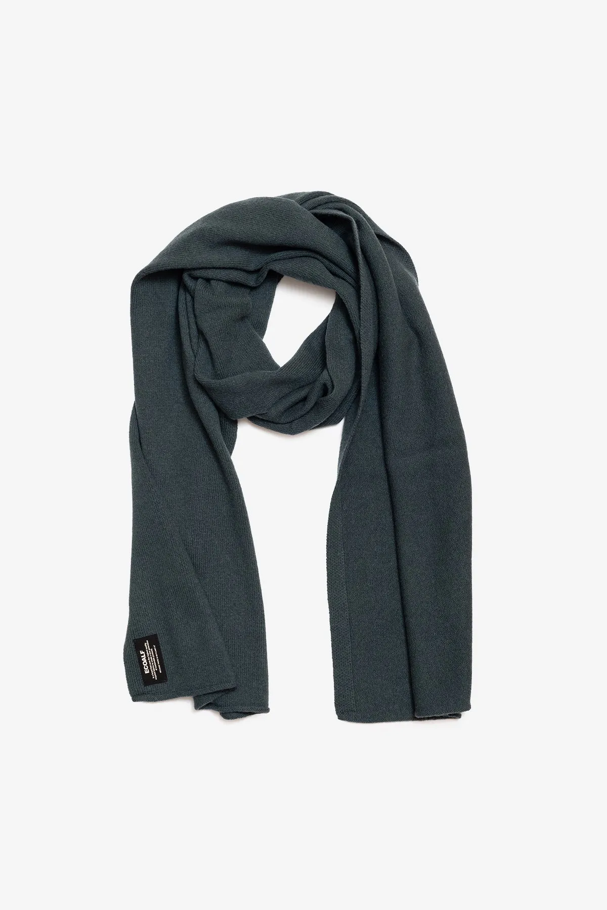 DARK GREEN WOOL SCARF