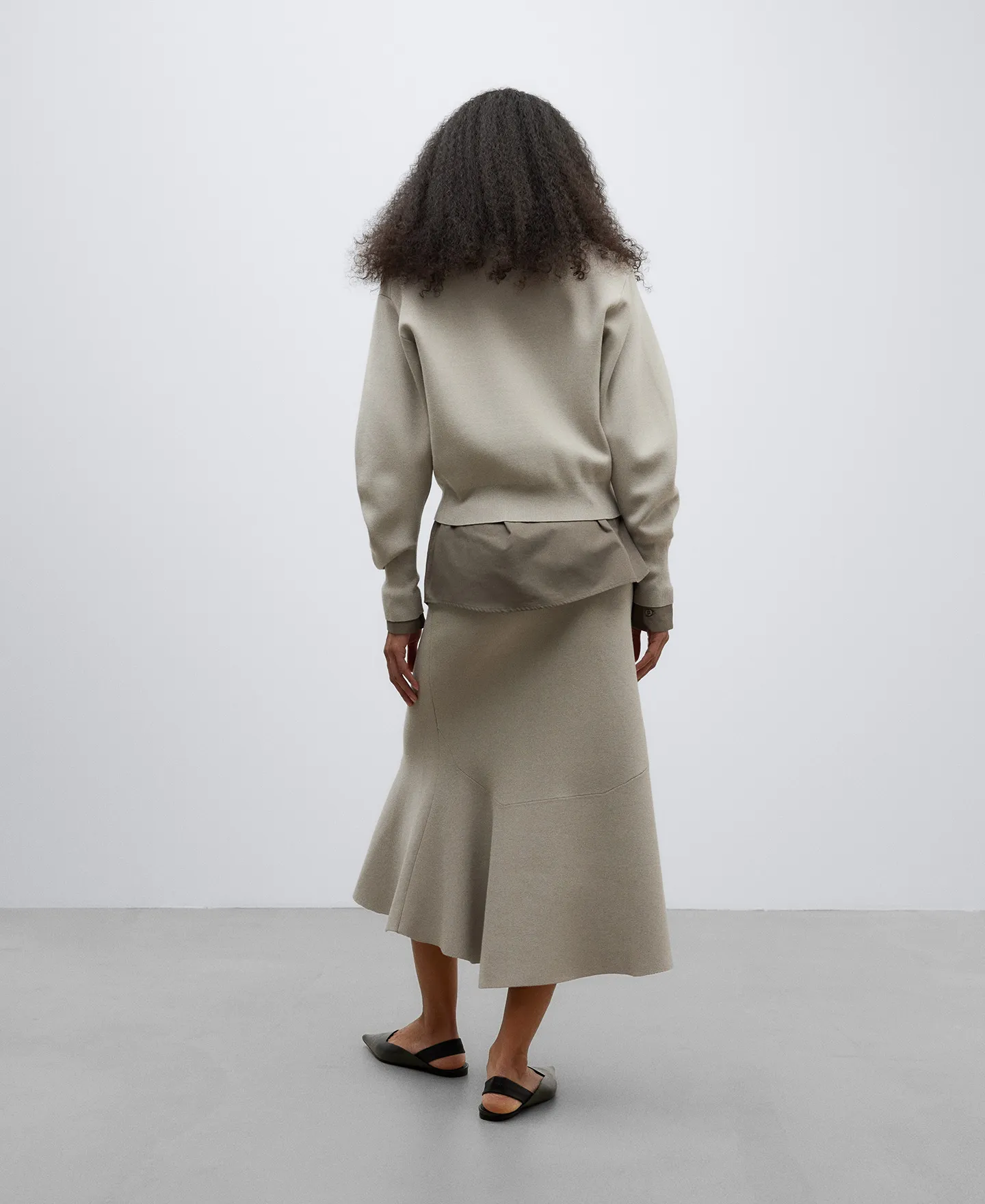 Double-fronted knit jacket woman