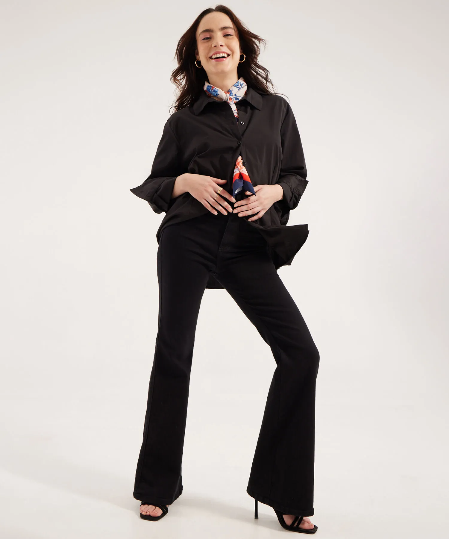 Jeggings Flare Tiro Alto-