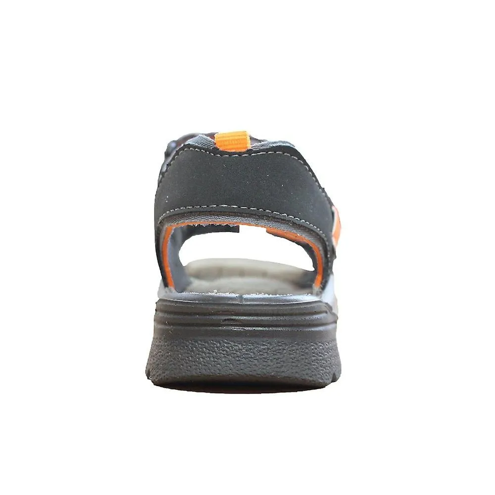 Kids Ricosta Tajo | Graphit/Grau/Orange | Childrens Rip Tape Sandals
