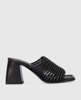 Laura Bellariva Black braided mules