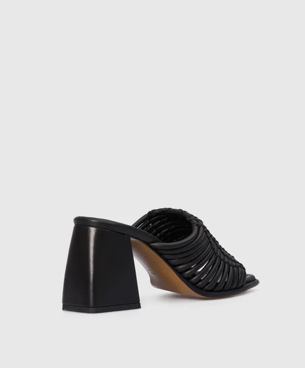 Laura Bellariva Black braided mules