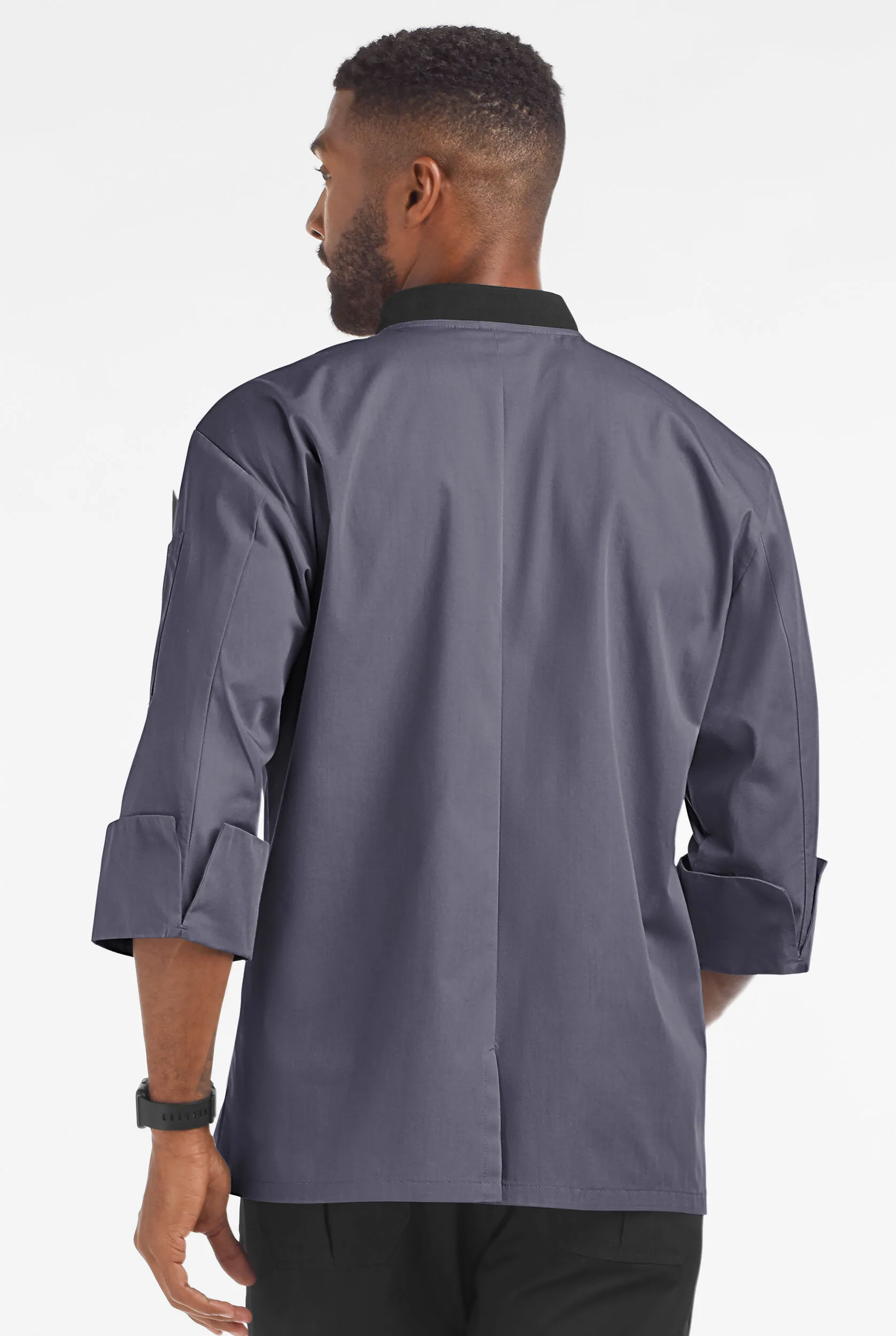 LIGHTWEIGHT Men's 2-Pocket 3/4 Sleeve w/ Plastic Buttons Chef Coat