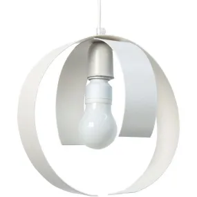 Lámpara colgante redondo metal blanco
