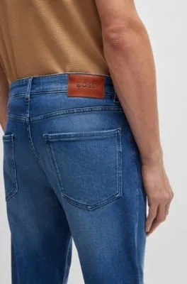 Maine Vaqueros regular fit en cómodo tejido denim elástico azul puro