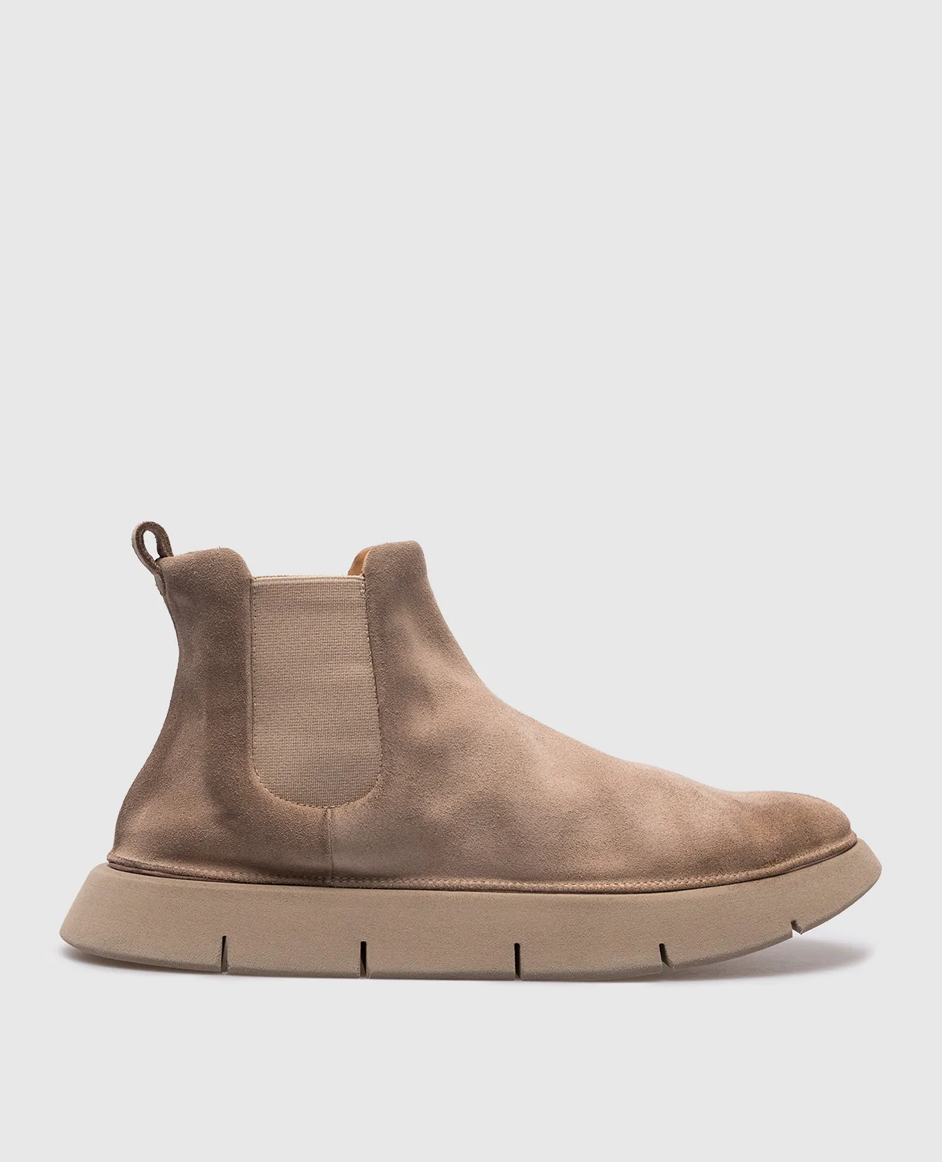 Marsell Intagliata beige suede Chelsea boots