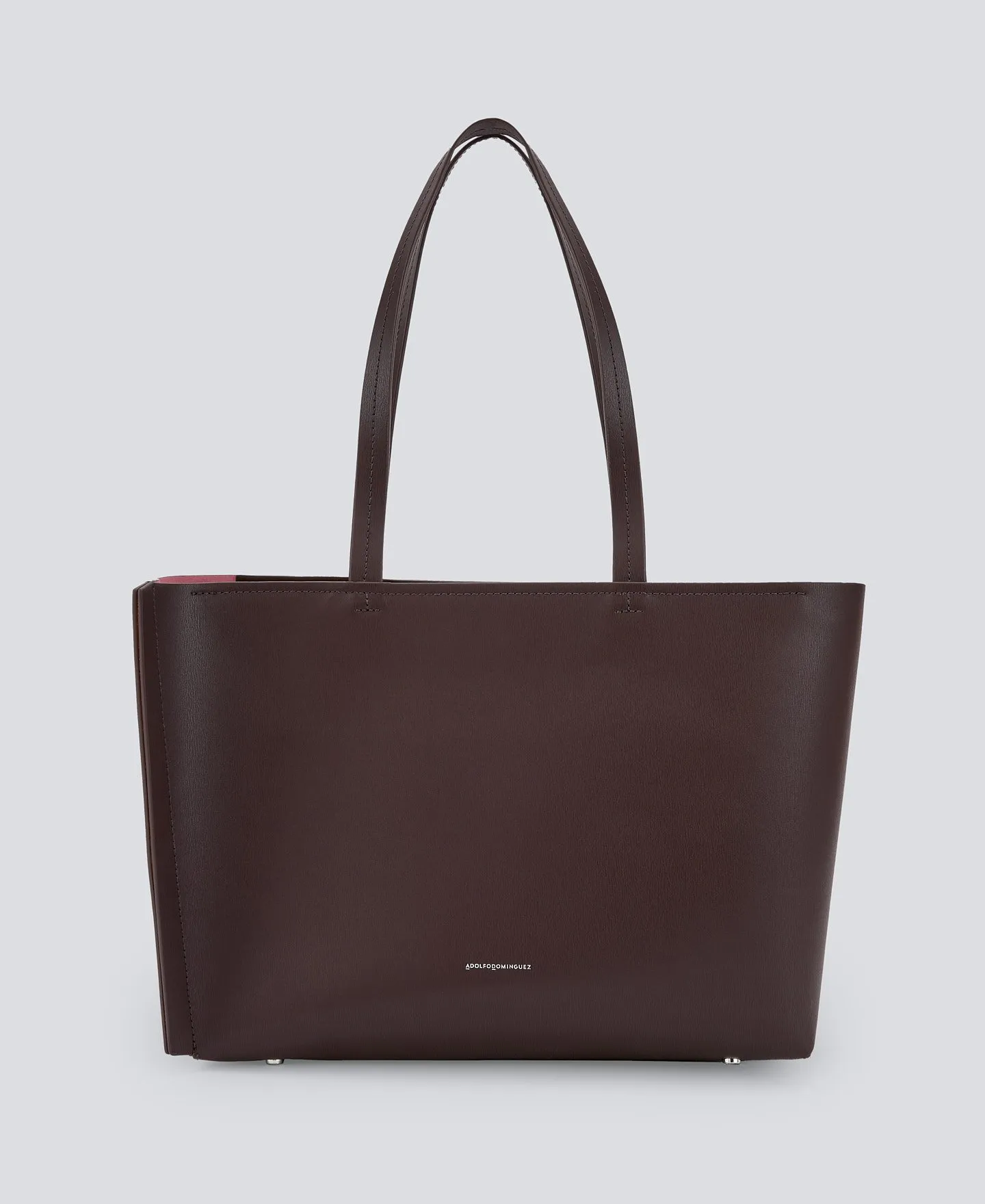 Responsible leather shopper bag woman