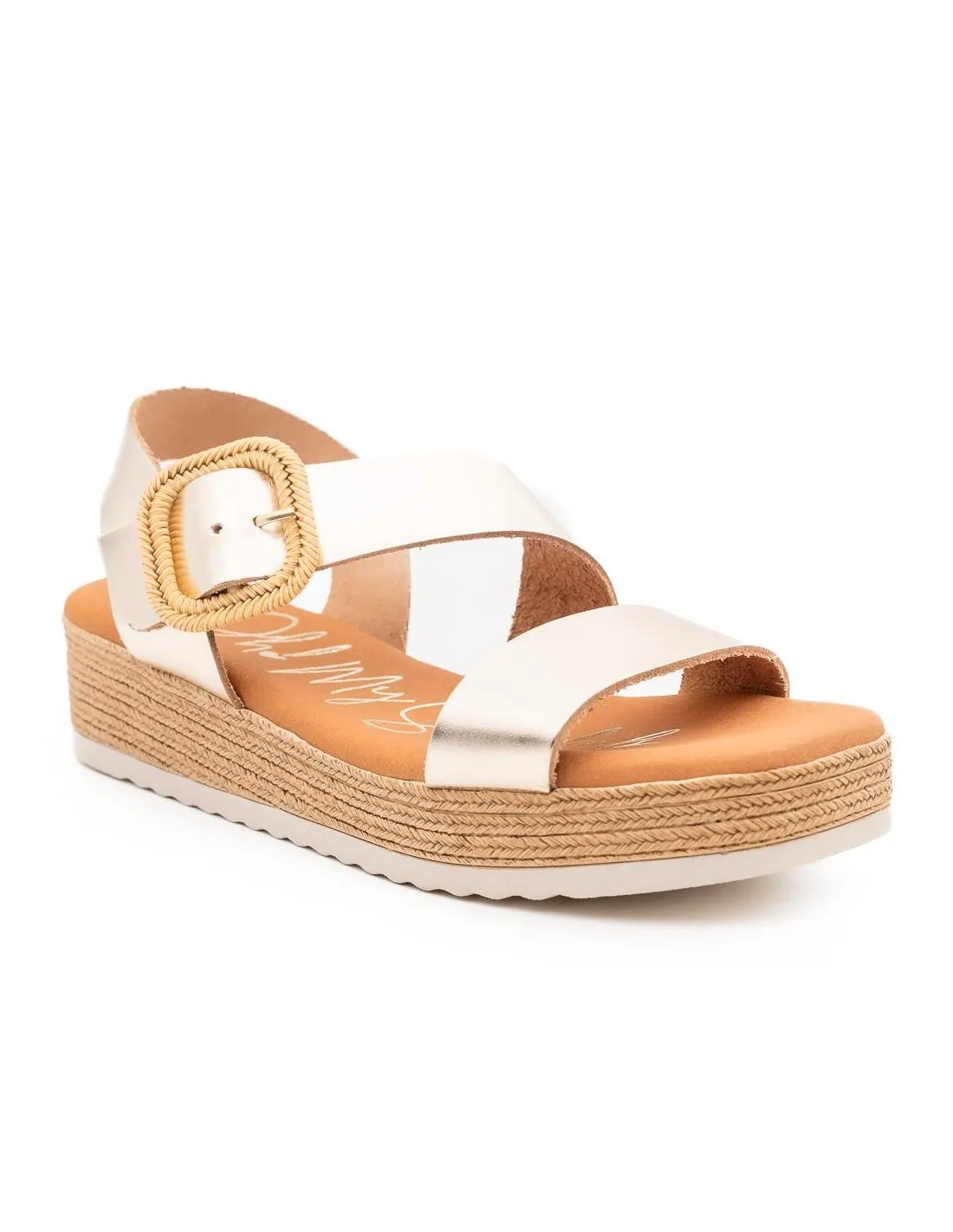 SANDALIA PLATAFORMA OH MY SANDALS 5432 CHAMPÁN