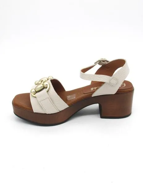 Sandalia tacón Oh My Sandals blanca