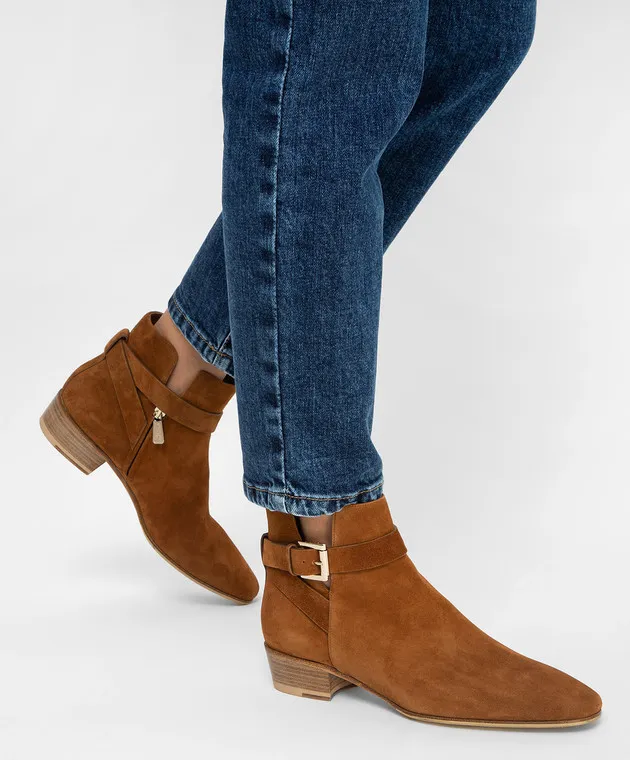 Santoni Brown Suede Boots ChangeClear