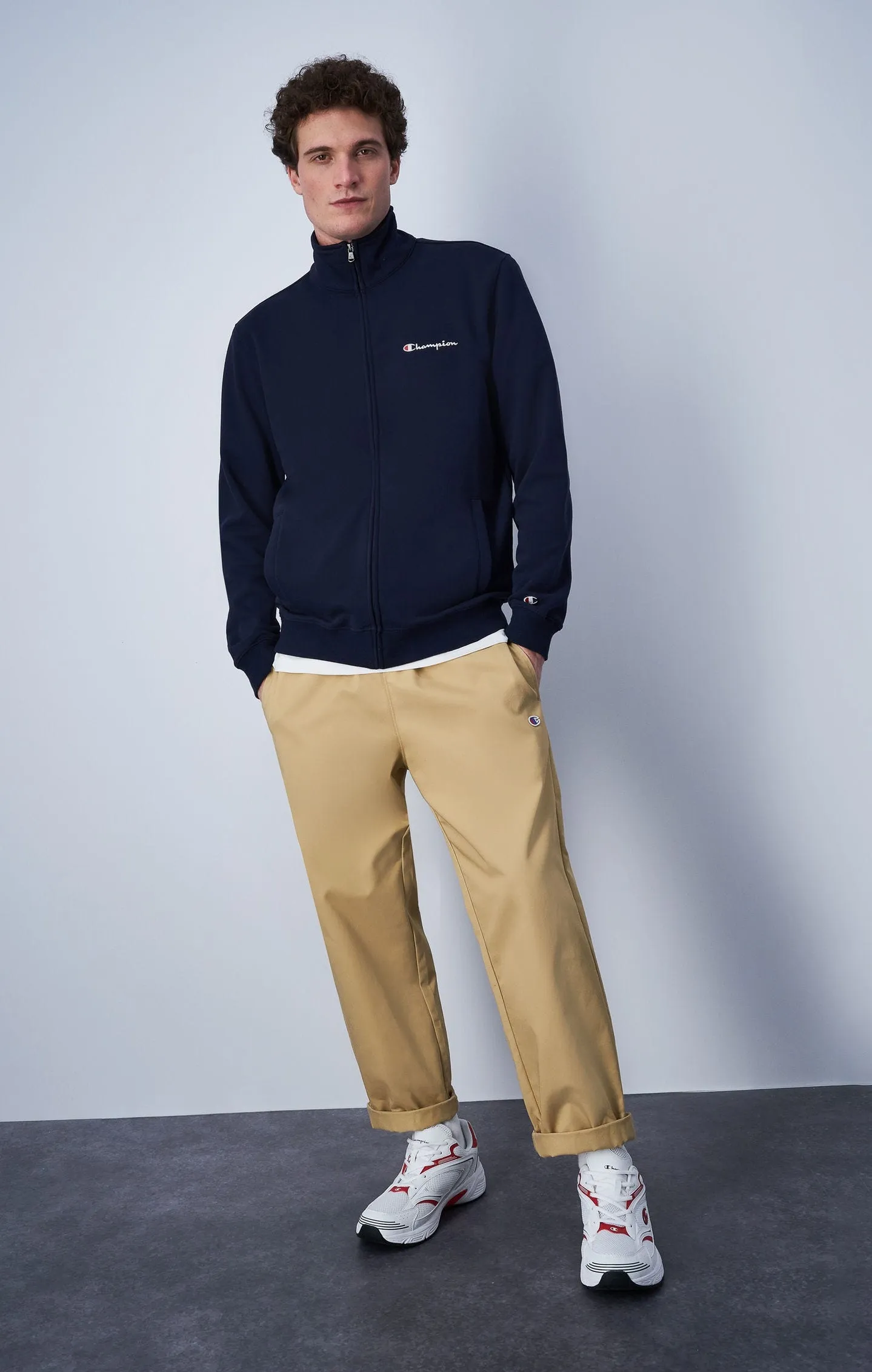 Sudadera con logotipo de texto y cremallera