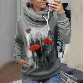 Sudadera de cuello redondo y y estampado
