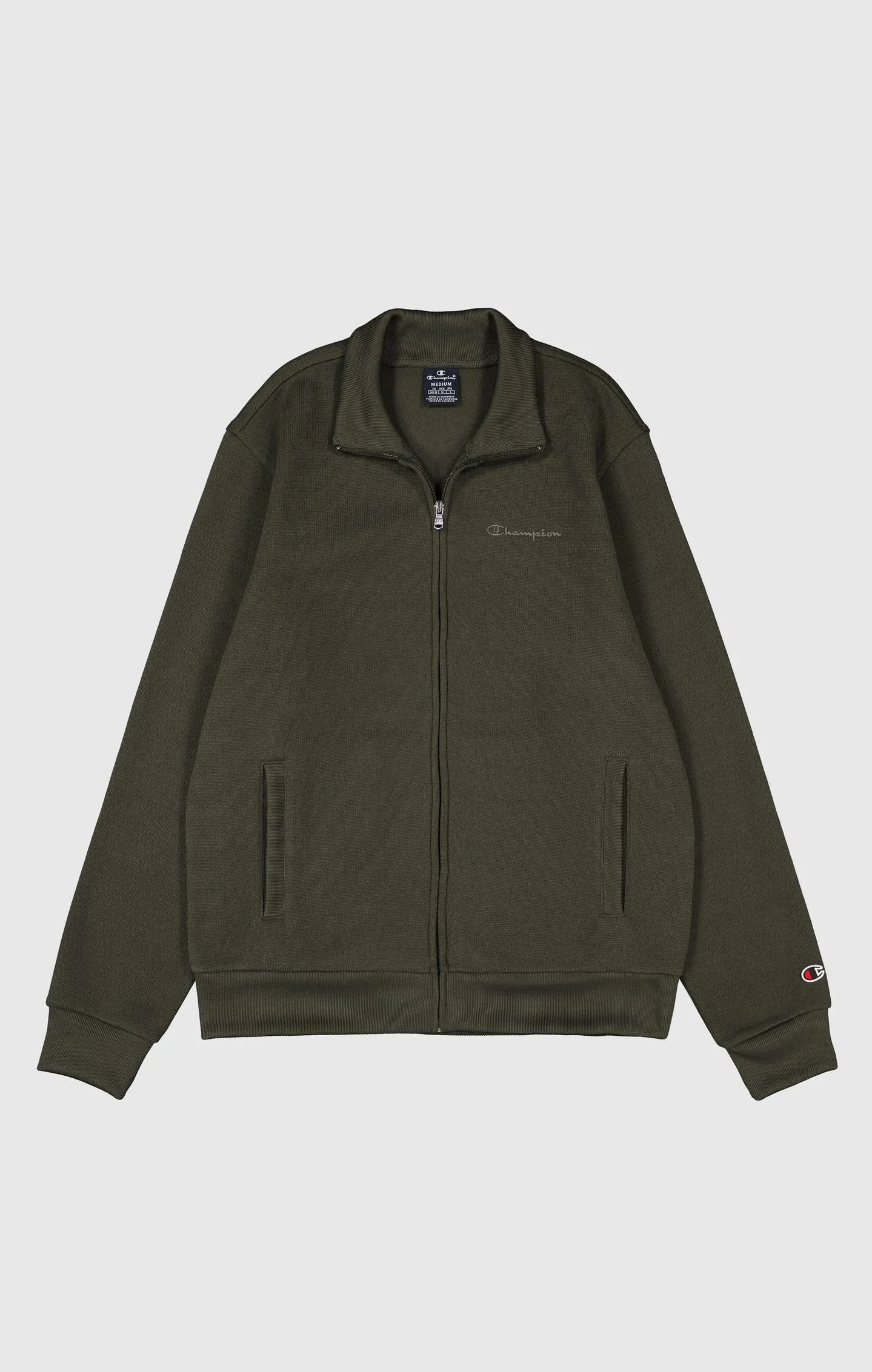 Sudadera de punto con cremallera completa y logotipo en C a tono