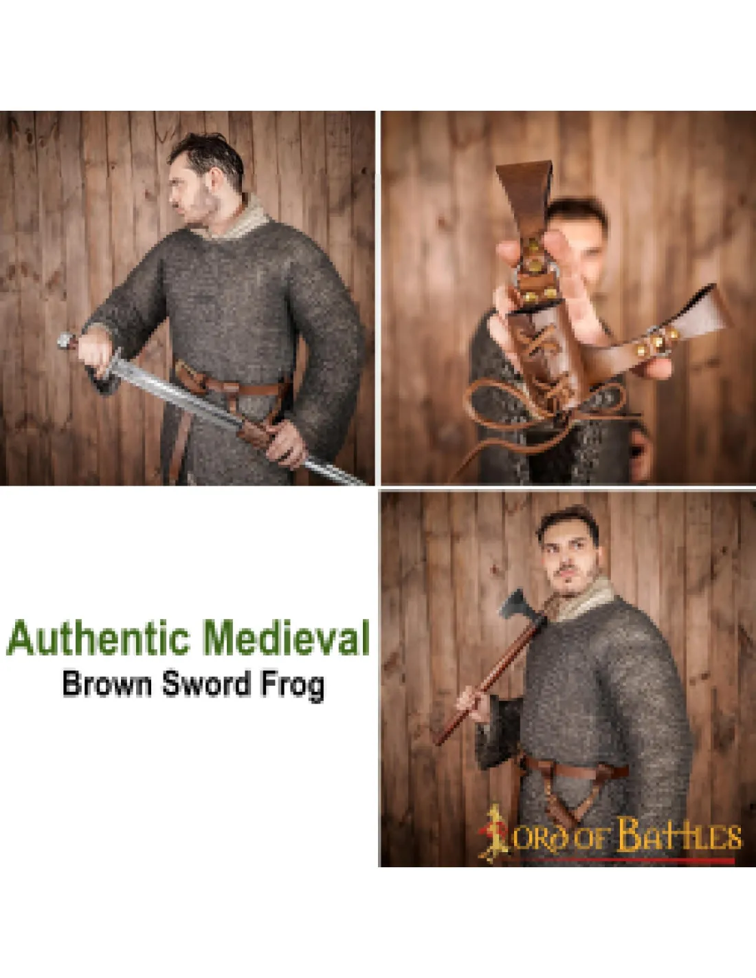 Tahalí medieval pequeño para espadas o hachas