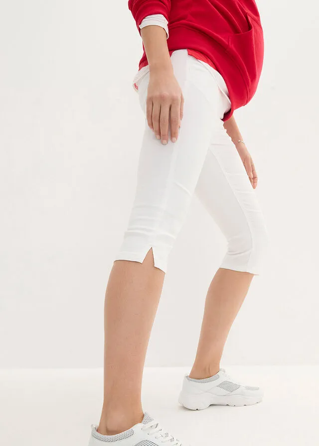 Vaqueros capri premamá Denim blanco