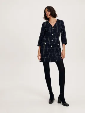 vestido tweed