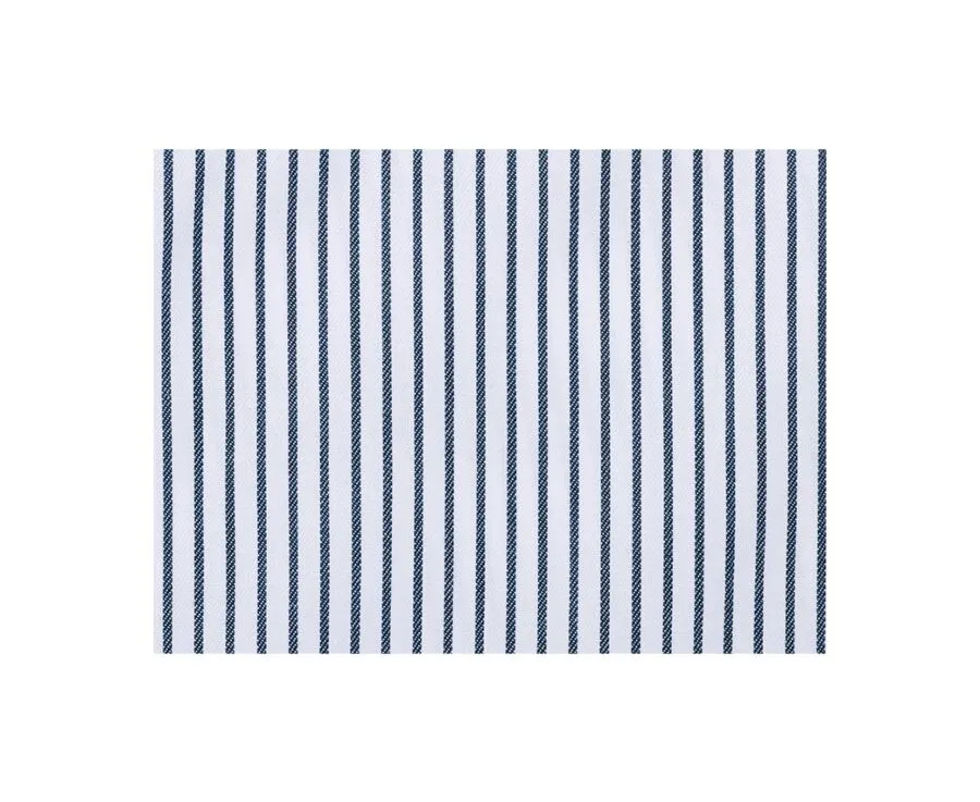 White shirt with dark green stripes and chest pocket - BRODERICK